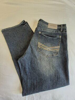 True Rebel Jeans 805 Straight Fit Men's 36x32 Blue Cotton Blend White Label, NWT
